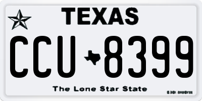 TX license plate CCU8399