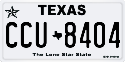 TX license plate CCU8404