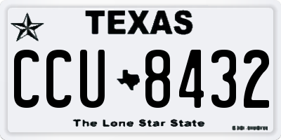 TX license plate CCU8432