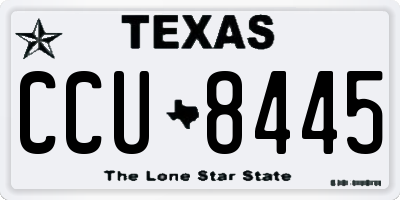 TX license plate CCU8445