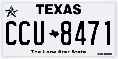 TX license plate CCU8471