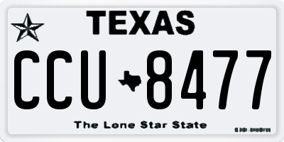 TX license plate CCU8477