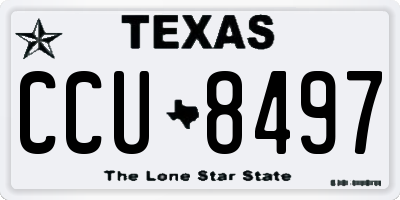 TX license plate CCU8497