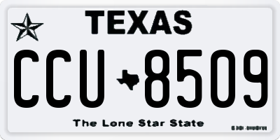 TX license plate CCU8509