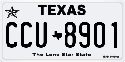 TX license plate CCU8901