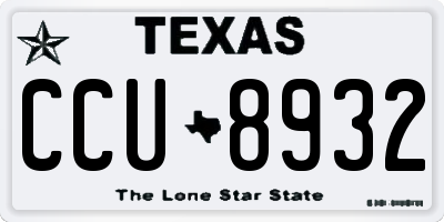 TX license plate CCU8932