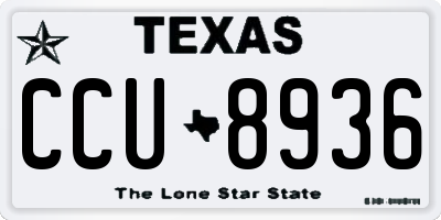 TX license plate CCU8936