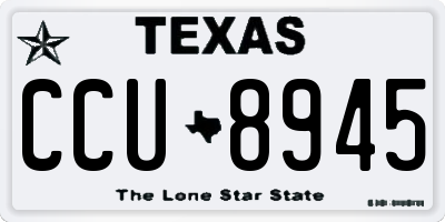 TX license plate CCU8945