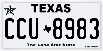 TX license plate CCU8983