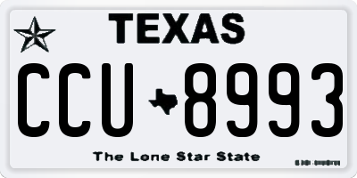 TX license plate CCU8993