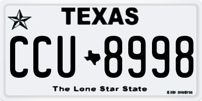 TX license plate CCU8998