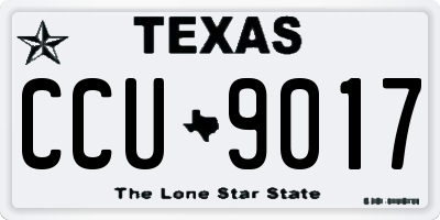 TX license plate CCU9017