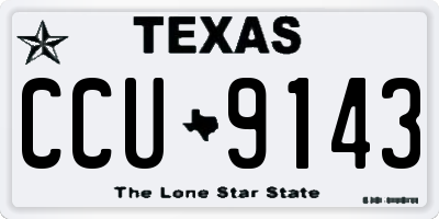 TX license plate CCU9143