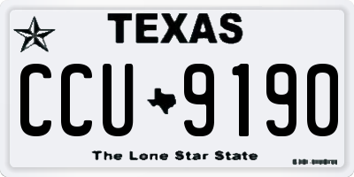 TX license plate CCU9190