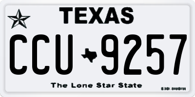 TX license plate CCU9257