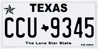 TX license plate CCU9345