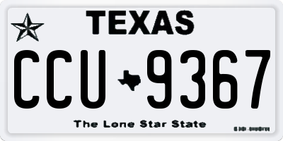 TX license plate CCU9367