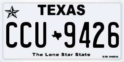 TX license plate CCU9426