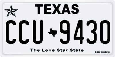 TX license plate CCU9430
