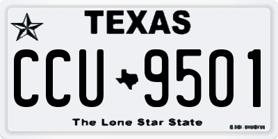 TX license plate CCU9501
