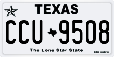 TX license plate CCU9508