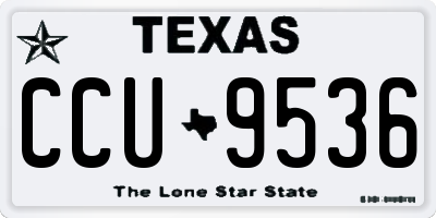 TX license plate CCU9536