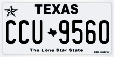 TX license plate CCU9560