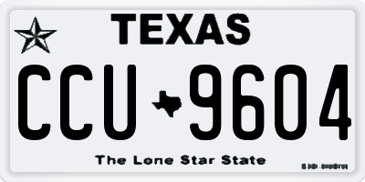 TX license plate CCU9604