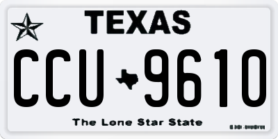 TX license plate CCU9610