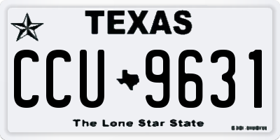 TX license plate CCU9631