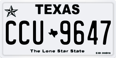 TX license plate CCU9647