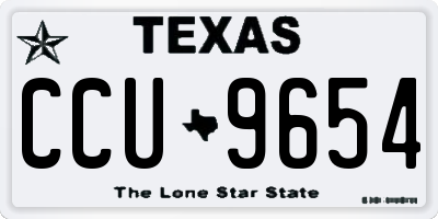 TX license plate CCU9654