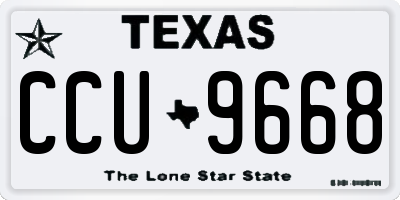 TX license plate CCU9668