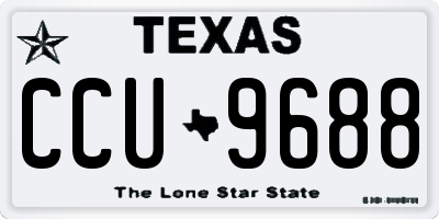 TX license plate CCU9688