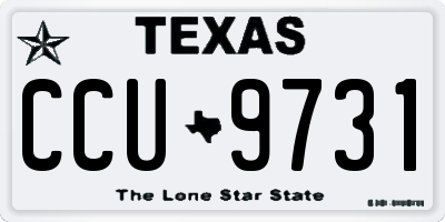 TX license plate CCU9731
