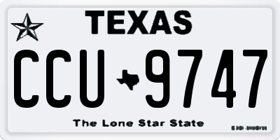 TX license plate CCU9747