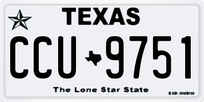 TX license plate CCU9751