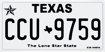 TX license plate CCU9759