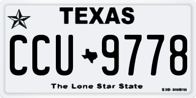 TX license plate CCU9778