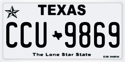 TX license plate CCU9869
