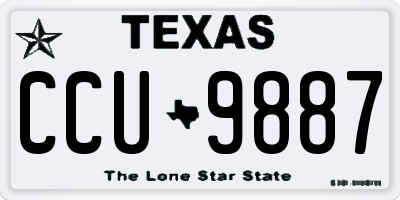 TX license plate CCU9887