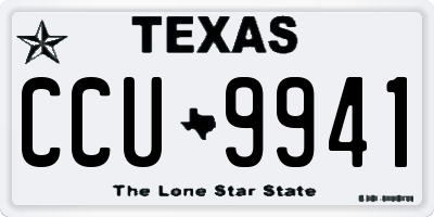 TX license plate CCU9941