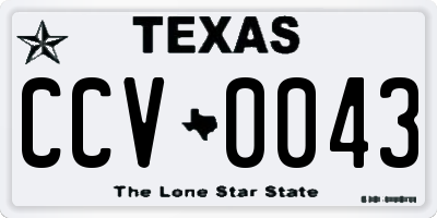 TX license plate CCV0043