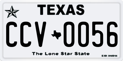 TX license plate CCV0056