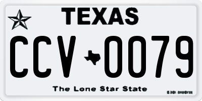 TX license plate CCV0079