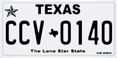 TX license plate CCV0140