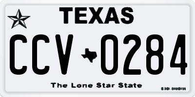 TX license plate CCV0284