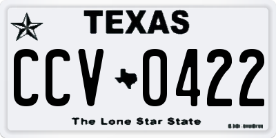 TX license plate CCV0422