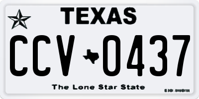 TX license plate CCV0437