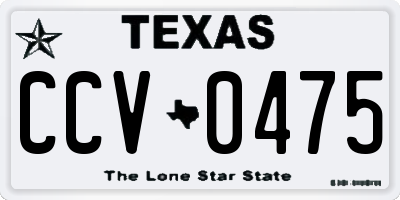 TX license plate CCV0475